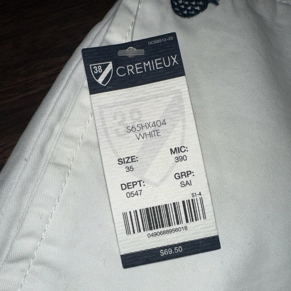 NEW Cremieux Men’s Newport Embroidered Pineapple White/Navy Cotton Shorts 35 NWT - Picture 5 of 6